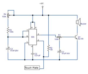 IC-555-Based-Touch-Alarm